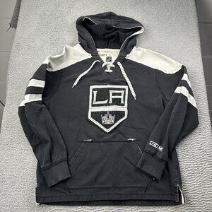 LA Kings Hockey Jersey Hoodie Sweatshirt CCM Size Large Black